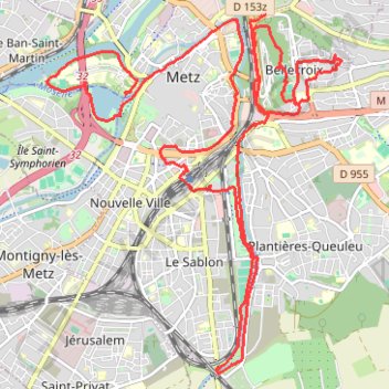 Metz GPS track, route, trail