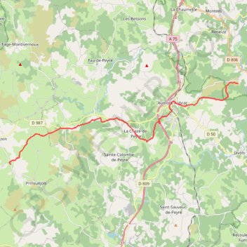 St Jacques de Compostelle -Les Estrets-Ferme Gentiane Etape 5 GPS track, route, trail