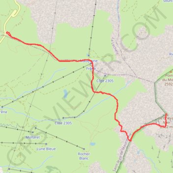 Le Cheval Noir GPS track, route, trail