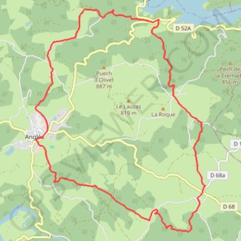 Le plateau d'anglès GPS track, route, trail