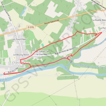 Du pont canal - Châtillon-sur-Cher GPS track, route, trail