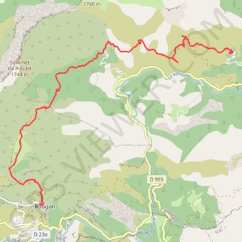 Rougon GPS track, route, trail