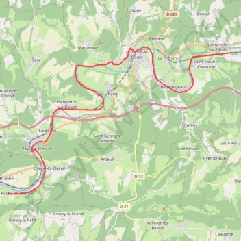 L'Isle-sur-le-Doubs GPS track, route, trail