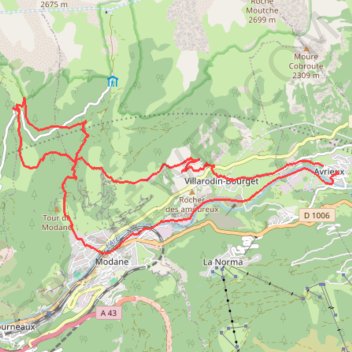 Vanoise Sud - Hameau de Polset, Modane GPS track, route, trail