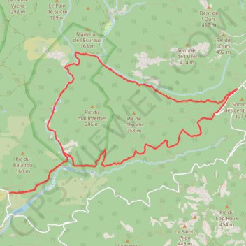 Col de Belle Barbe - Col des Lentisques GPS track, route, trail