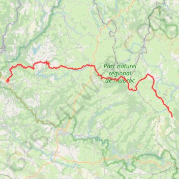 Route Entraygues Col de Bonnecombe jour 4 GPS track, route, trail