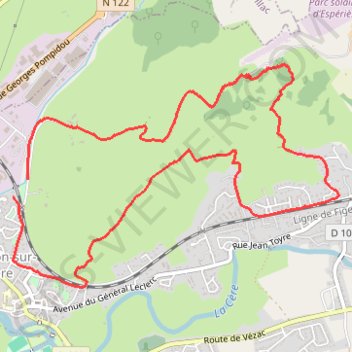 Route du Puy de Vaurs - Arpajon-sur-Cère GPS track, route, trail