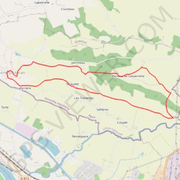 Clermont-Soubiran, aux portes du Tarn-et-Garonne - Pays de l'Agenais GPS track, route, trail