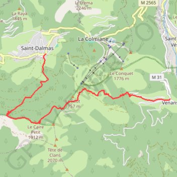 G2 VENANSON - LE CAIRE PETIT GPS track, route, trail