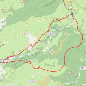 Boucle sur le plateau d'Aubrac par la voie romaine GPS track, route, trail