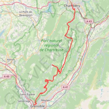 Traversée de Chartreuse GPS track, route, trail