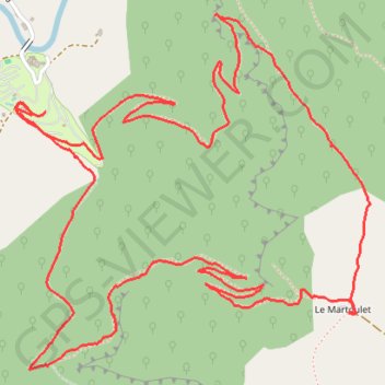 Le Martoulet - Nant GPS track, route, trail