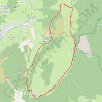 Traversée du Rocher du Baconnet GPS track, route, trail