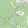 Tour du lac de barrage d'Avène (34) GPS track, route, trail
