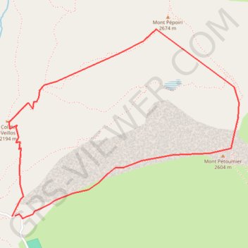 Rando pepoiri-petoumier GPS track, route, trail