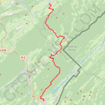Trace_6EJ Foncine Ht Les Rousses GPS track, route, trail