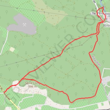 Vieux Cannet à Entraygues GPS track, route, trail
