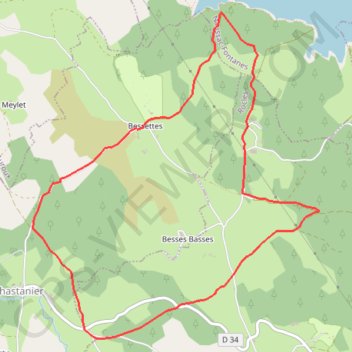 Gévaudan - Circuit de Bessettes GPS track, route, trail