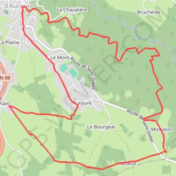 Le Velay des 3 Rivières - Le Bois de Gampille Saint-Férréol-d'Auroure GPS track, route, trail