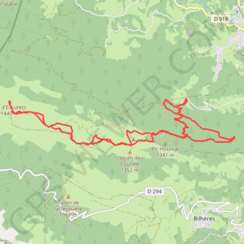 Pic d'Escurets GPS track, route, trail
