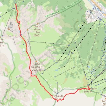 Sur les hauteurs de Serre-Chevalier GPS track, route, trail