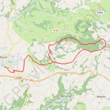 Circuit n°2: Le Buenne GPS track, route, trail