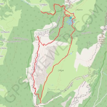Le Pinet par la doline du Grand Glacier - Roche de Fitta - Rochers de Fouda Blanc GPS track, route, trail