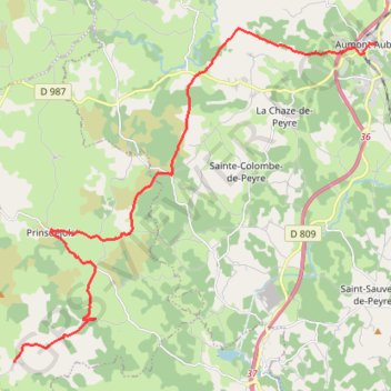 Tour de l'Aubrac - 01 - Aumont-Usanges GPS track, route, trail