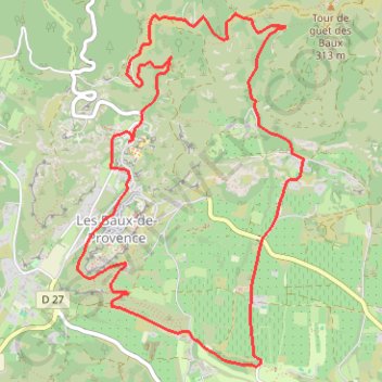 Les Baux - Baumayrane Reco GPS track, route, trail