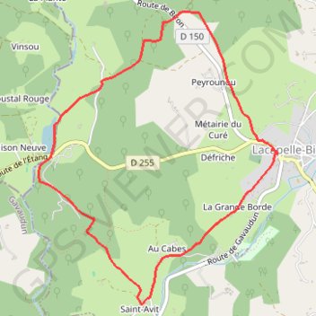 Lacapelle-Biron, le circuit Bernard Palissy - Pays de la vallée du Lot GPS track, route, trail