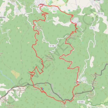 De Céret vers Les Salines par le Coll del Pou de la Neu (Col du Puits de la Neige) GPS track, route, trail