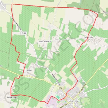 SEGONZAC MARCHE-12020297 GPS track, route, trail