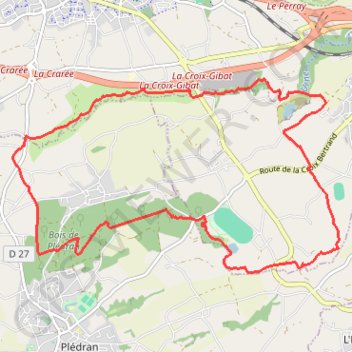 Circuit de l'Urne - Plédran GPS track, route, trail