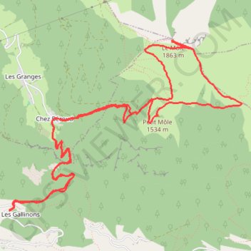 Le Mole 1863m - (Faucigny) GPS track, route, trail