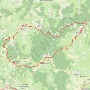 Rando du 1er Mai - Curtil-sous-Buffières GPS track, route, trail