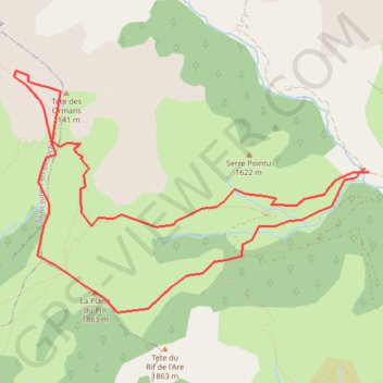 Tete de sormans GPS track, route, trail