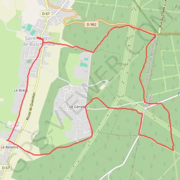 Bosherville GPS track, route, trail