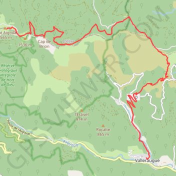 Mont Aigoual 2ème jour GPS track, route, trail