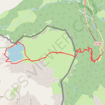 Lac d'Esteans GPS track, route, trail