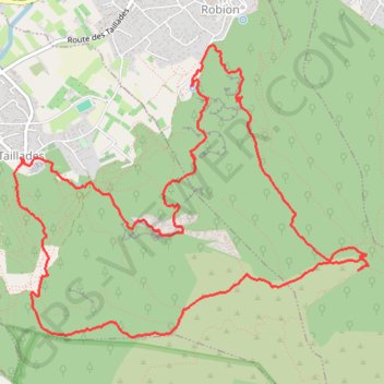 Taillades-Rocher de Baude-Vallon Brayette GPS track, route, trail