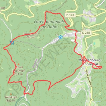Autour de la vallée de la haute Mossig GPS track, route, trail