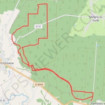Forêt de Tremblois Maubert GPS track, route, trail