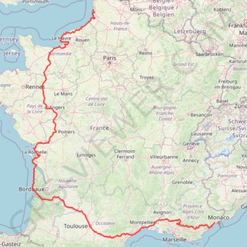 Merlimont (62155), Pas-de-Calais, Hauts-de-France, France - Nice (06000-06300), Alpes-Maritimes, France GPS track, route, trail