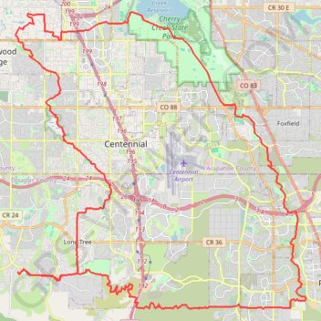 Douglas County Gravel/Unpaved Cycling GPS track, route, trail