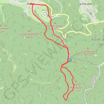 Dabo le rocher Saint-Léon GPS track, route, trail