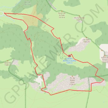 Tour de malehores et cabane couscouilla GPS track, route, trail