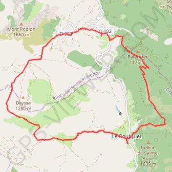 Le Bourguet à la chapelle Saint Thyres GPS track, route, trail