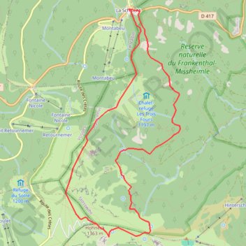 Le sentier des Roches GPS track, route, trail