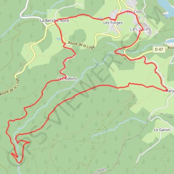 Les Sources du Ruisseau des Crèches - Les Noës GPS track, route, trail