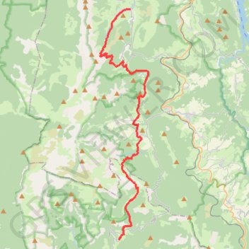 GTV - Tour du Vercors à pied - Gresse-en-Vercors - les Nonnières GPS track, route, trail